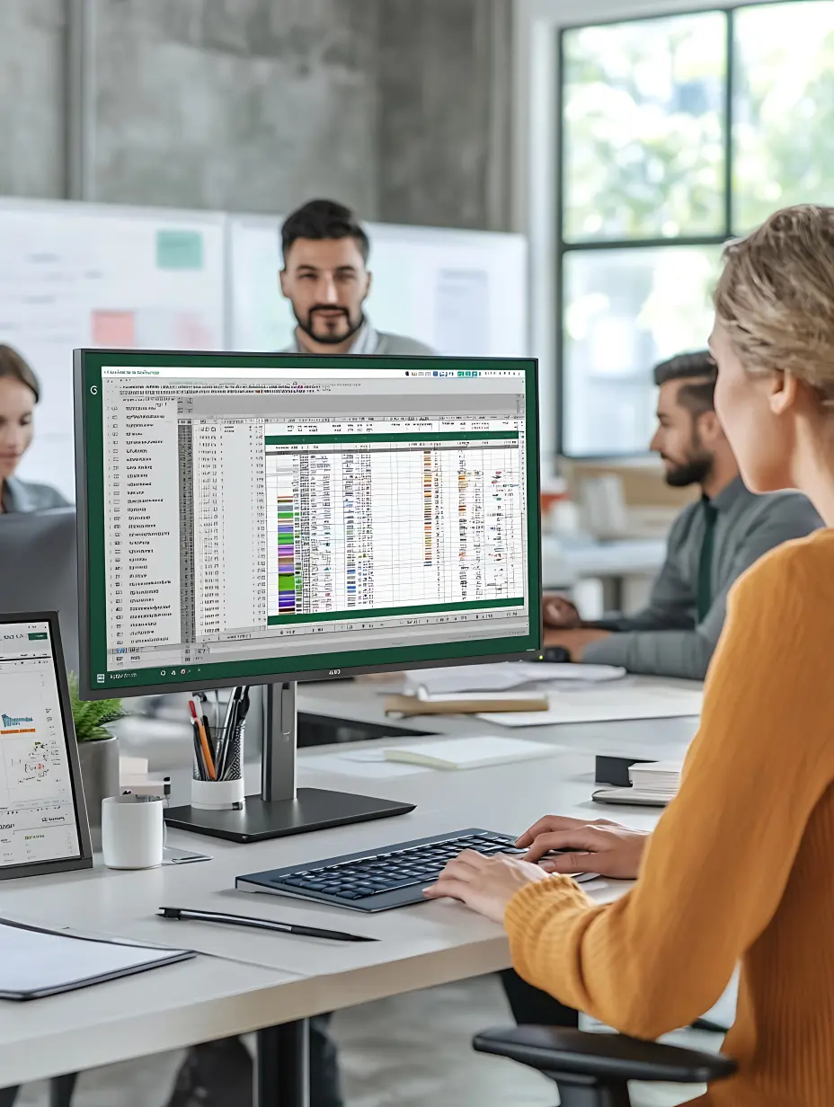 Голландский финансовый директор анализирует финансовые отчёты Excel с автоматизированными данными
